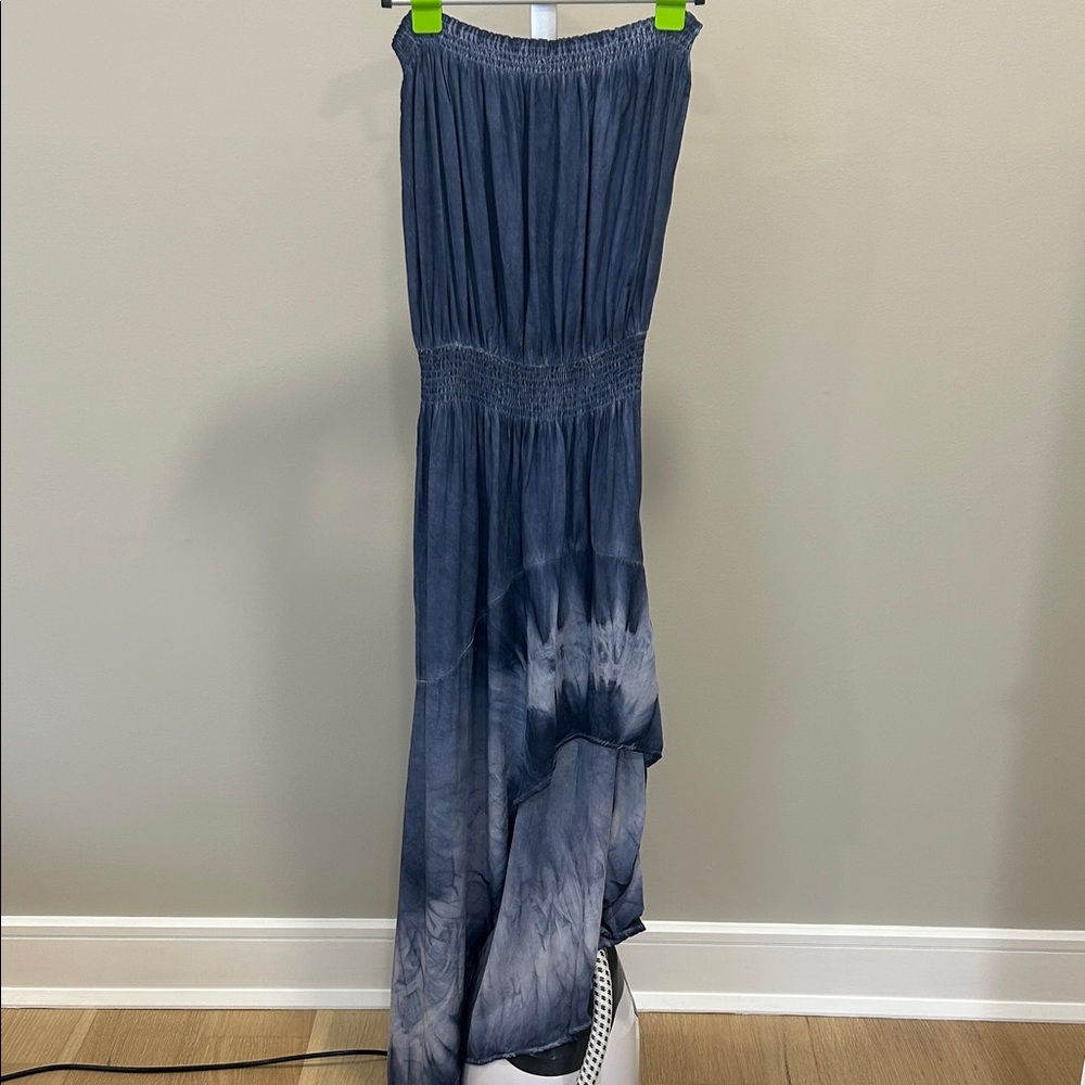 Storia Blue Gathered Skirt